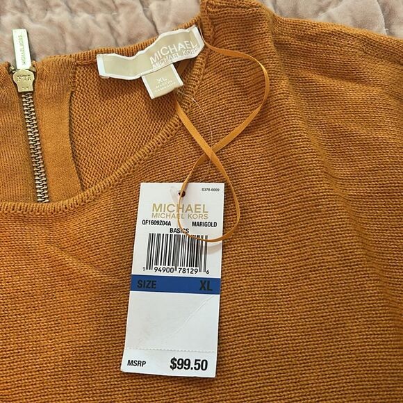 MICHAEL Michael Kors Marigold Knit tunic sweater with round hem size XL - Picture 3 of 8